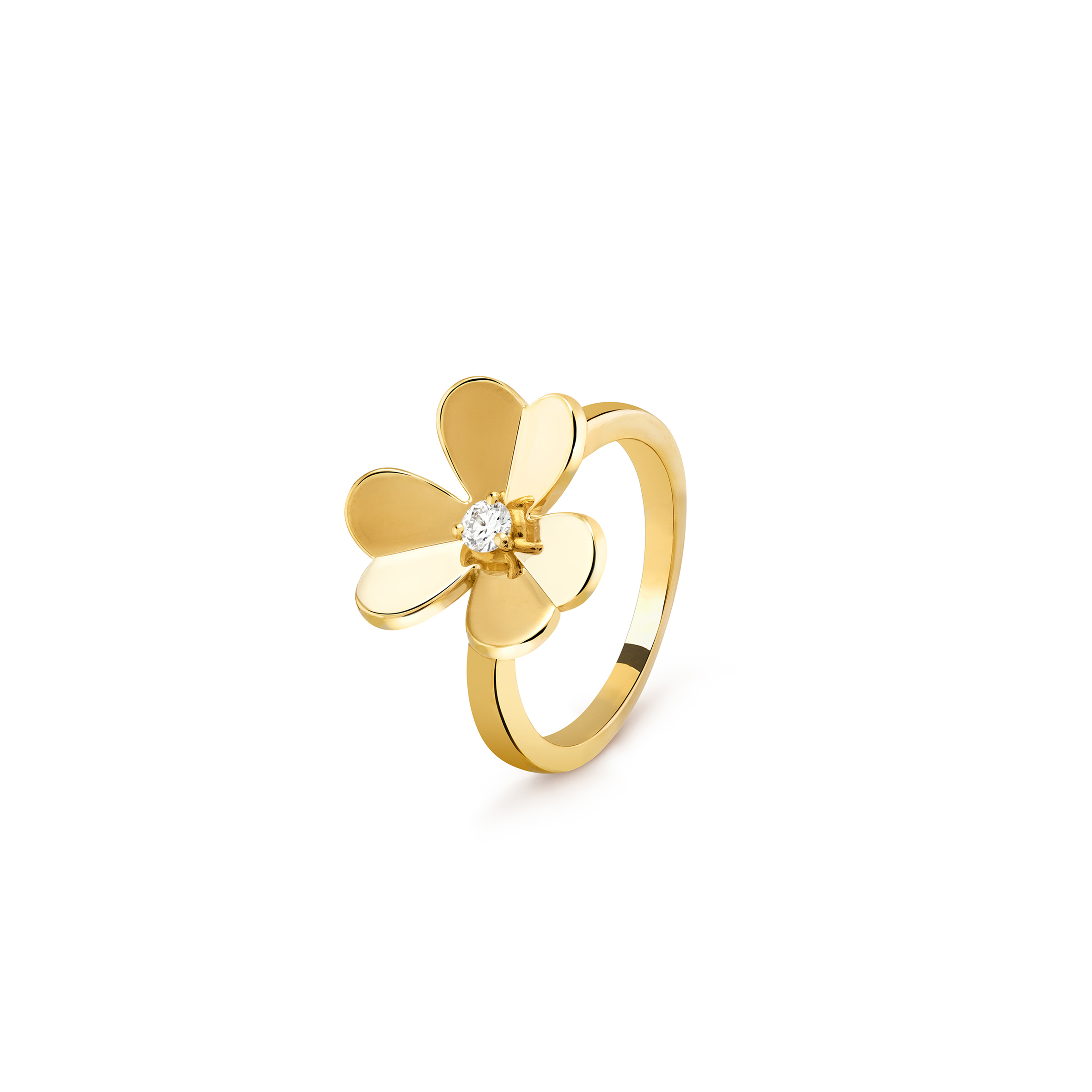 V*N CL*F arpels frivole ring, 1 flower, small model - yellow gold  vcarp2ds00